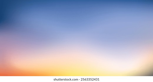 Beautiful , luxury soft gradient orange gold clouds and sunlight on the blue sky perfect for the background. EPS 10