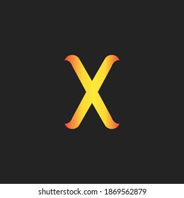 Beautiful luxury X initial logo gradient