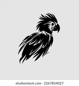 beautiful macaw bird vector, for retro logos, emblems, badges, labels templates and t-shirt vintage design elements.