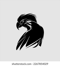 beautiful macaw bird vector, for retro logos, emblems, badges, labels templates and t-shirt vintage design elements.