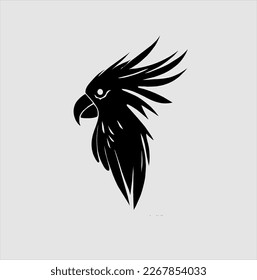 beautiful macaw bird vector, for retro logos, emblems, badges, labels templates and t-shirt vintage design elements.