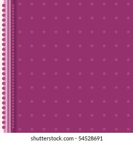 Beautiful magenta vector background with stars and dots