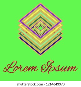 Beautiful magian abstract multicolor cube geometric.