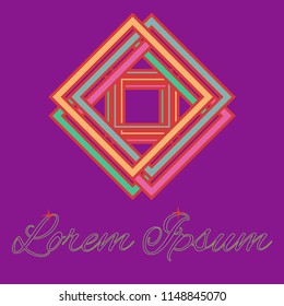 Beautiful magic abstract multicolor cube geometric.