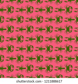 Beautiful magic background animal crab mollusc.
