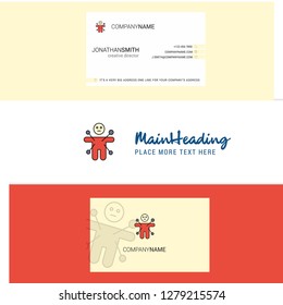Beautiful Magic doll Logo and business card. vertical Design Vector