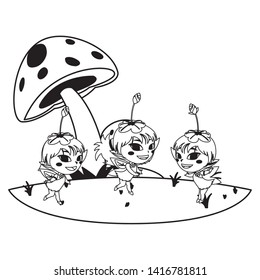 beautiful magic fairies in camp