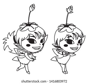 beautiful magic fairies characters vector ilustration