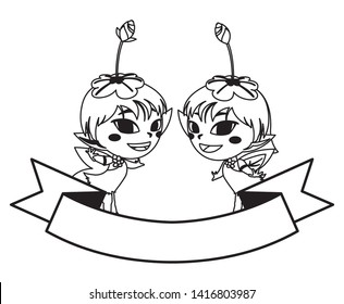 beautiful magic fairies characters vector ilustration