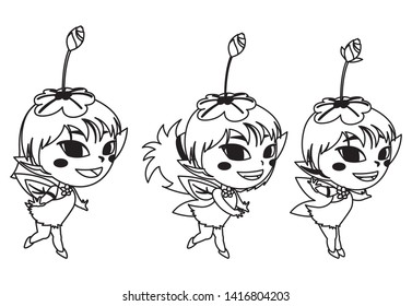 beautiful magic fairies characters vector ilustration