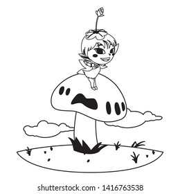 beautiful magic fairy in the camp