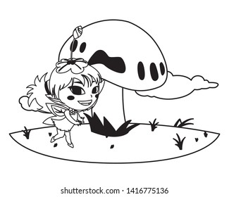 beautiful magic fairy in the camp
