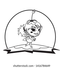 beautiful magic fairy in the camp