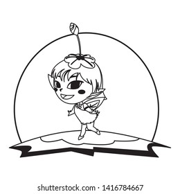 beautiful magic fairy in the camp