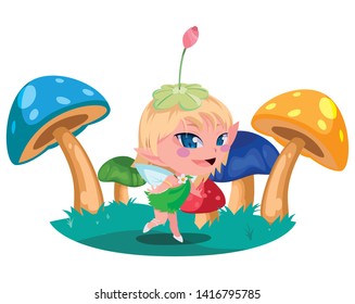 beautiful magic fairy in the camp
