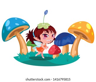 beautiful magic fairy in the camp