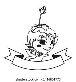 beautiful magic fairy character vector ilustration