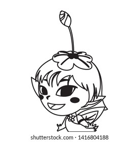 beautiful magic fairy character vector ilustration