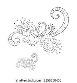 Hermosas flores mágicas. Patrón de bodas. Decoración para tarjetas de vacaciones. Ilustración del vector