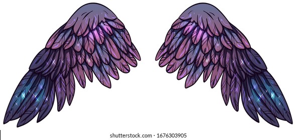 Schöne, zauberhafte, glänzende violette Vektorillustration