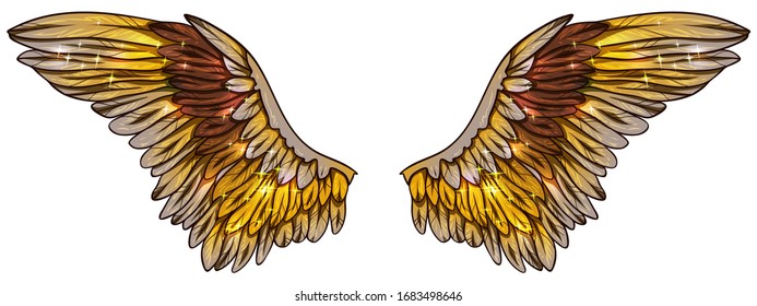 Gold Wings Images, Stock Photos & Vectors | Shutterstock