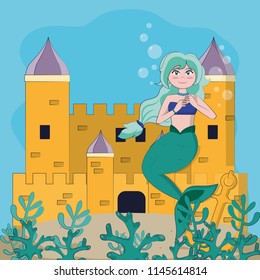 Beautiful and magic mermaid