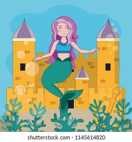 Beautiful and magic mermaid