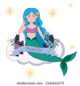 Beautiful and magic mermaid