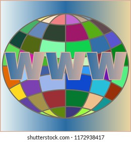 Beautiful magic multicolored globe www.