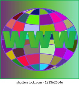 Beautiful magic multicolored globe www.