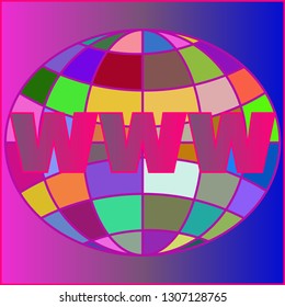 Beautiful magic multicolored globe www.