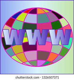 Beautiful magic multicolored globe www.