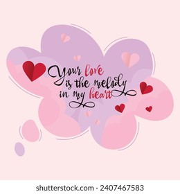 Beautiful magic Valentine's day speech bubbles with lovely quotes for lovers. Amazing stickers collection