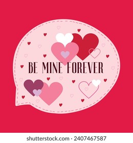 Beautiful magic Valentine's day speech bubbles with lovely quotes for lovers. Amazing stickers collection