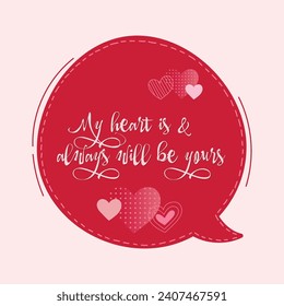 Beautiful magic Valentine's day speech bubbles with lovely quotes for lovers. Amazing stickers collection