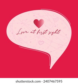 Beautiful magic Valentine's day speech bubbles with lovely quotes for lovers. Amazing stickers collection