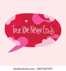 Beautiful magic Valentine's day speech bubbles with lovely quotes for lovers. Amazing stickers collection