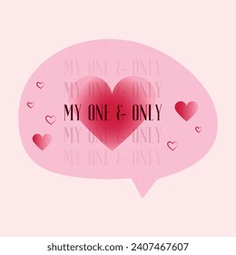 Beautiful magic Valentine's day speech bubbles with lovely quotes for lovers. Amazing stickers collection