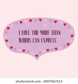 Beautiful magic Valentine's day speech bubbles with lovely quotes for lovers. Amazing stickers collection