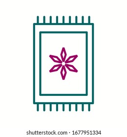Beautiful Magical Carpet Line Vector Icon