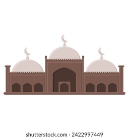 Beautiful Magnificent Mosque Vector. Popular Places for Muslims. Majestic and Beautiful.