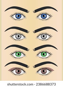 Beautiful Makeup Eyes  illustration art    