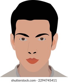 A beautiful man face Avatar vector artwork this file is on eps