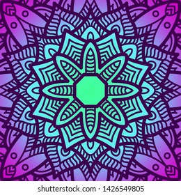 Beautiful Mandala Art Background Template Wallpaper Gradient Color