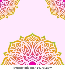 Beautiful Mandala Art Background Template Wallpaper Gradient Color