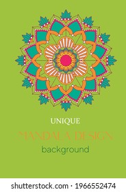 A beautiful mandala art background vector for use.