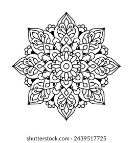 beautiful mandala art for coloring book, Vector Mandala, beautiful and simple mandala art
