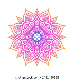 Beautiful Mandala Art Design With Gradient Color