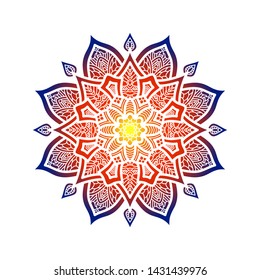 Beautiful Mandala Art Design With Gradient Color