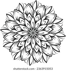 Beautiful Mandala art design for print or use as poster, card, flyer, tattoo or T Shirt